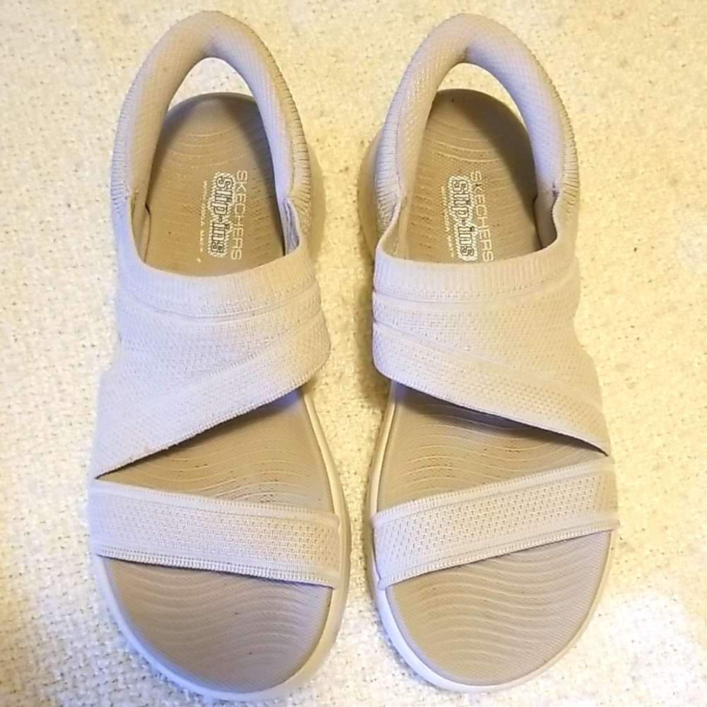 Skechers Light Tan Strappy Sandals